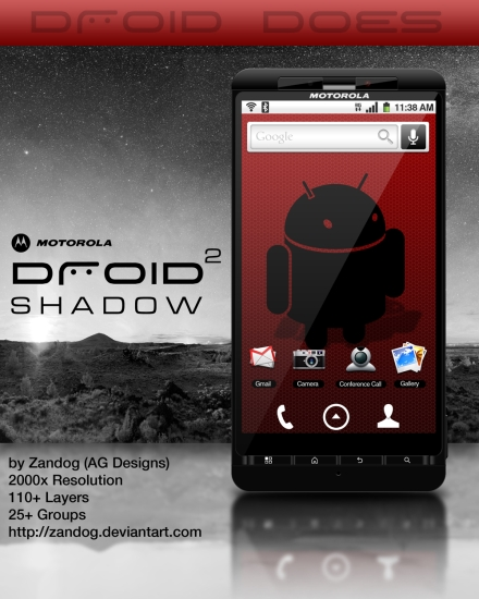 Motorola Droid 2 Shadow .PSD preview Motorola Droid 2 Shadow .PSD preview