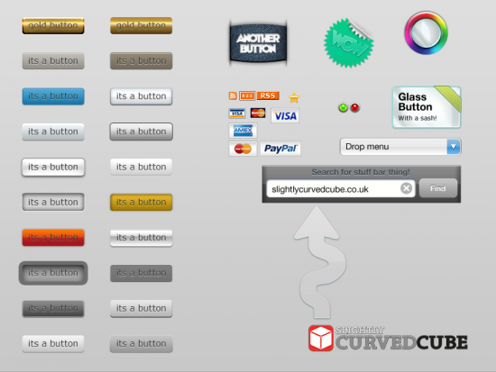 Web User Interface Buttons preview Web User Interface Buttons preview