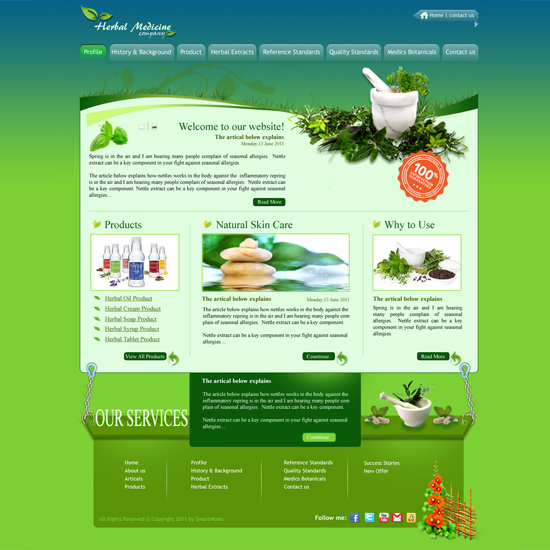 Herbal Medicine Website Template preview Herbal Medicine Website Template preview