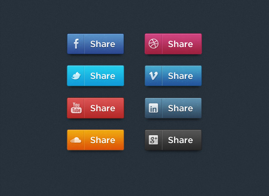 Social Media Buttons Set preview Social Media Buttons Set preview
