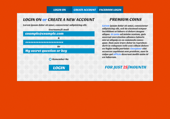 Flat Login Register Form preview Flat Login Register Form preview