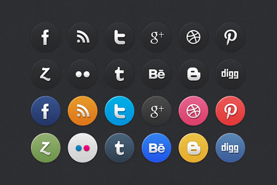 24 Circle Social Media Icons preview 24 Circle Social Media Icons preview