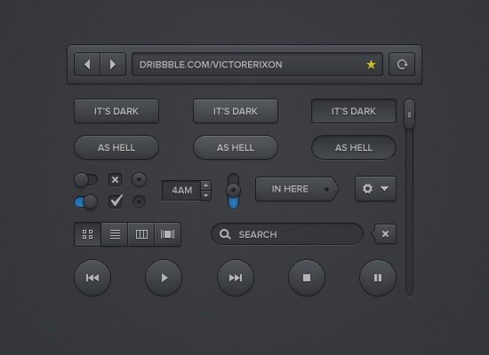 Dark User Interface by Victor Erixon preview Dark User Interface by Victor Erixon preview