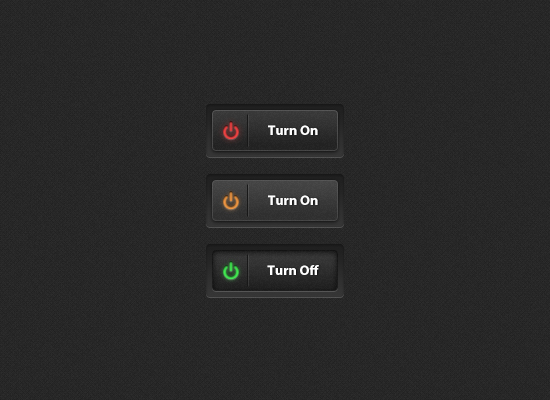 Black On-Off buttons preview Black On-Off buttons preview