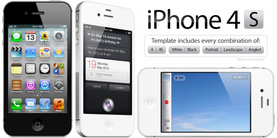iPhone4S Device Template preview iPhone4S Device Template preview