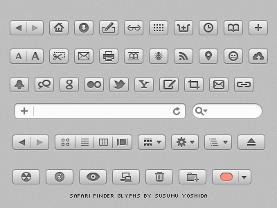 Safari Finder Glyphs Icons preview Safari Finder Glyphs Icons preview