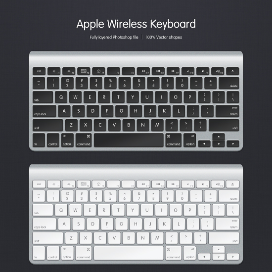 Apple Wireless Keyboard psd file preview Apple Wireless Keyboard psd file preview