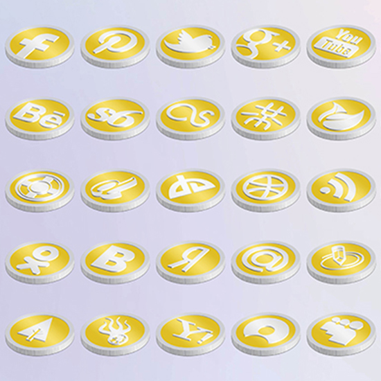 Free Creative Coins Style Social Medial Icons preview Free Creative Coins Style Social Medial Icons preview