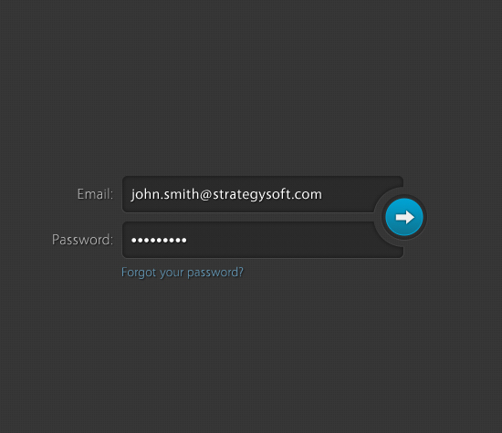 Dark User Login Interface Template preview Dark User Login Interface Template preview