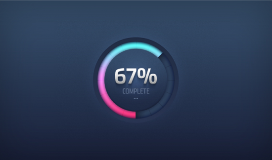 Round progress meter preview Round progress meter preview