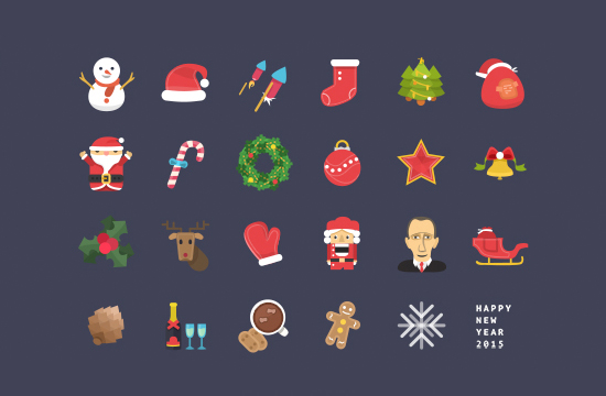 Christmas New Year Icons preview Christmas New Year Icons preview