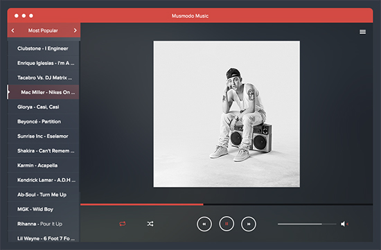 Free PSD media player template preview Free PSD media player template preview
