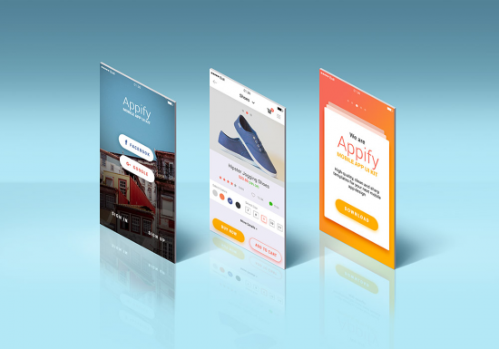 App Screens Standing Mockup preview App Screens Standing Mockup preview
