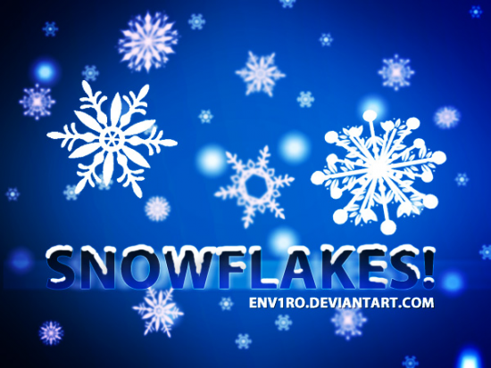 Snowflakes Brushes preview Snowflakes Brushes preview
