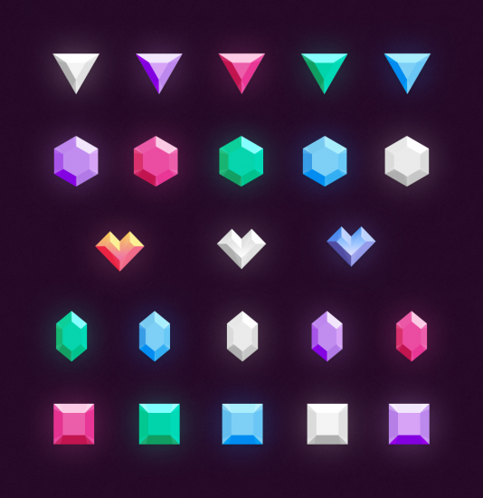 Gems and Diamonds Icons preview Gems and Diamonds Icons preview