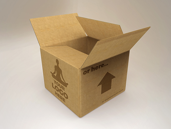 Cardboard Box PSD Mockup preview Cardboard Box PSD Mockup preview