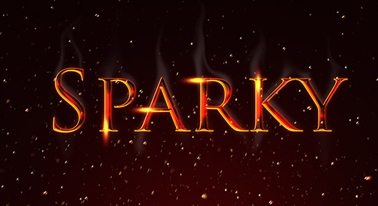 Photoshop Sparky Text Effect preview Photoshop Sparky Text Effect preview