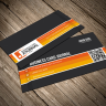 Business Card Template with Carbon Fiber Background