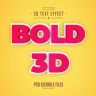 Bold 3D text effect